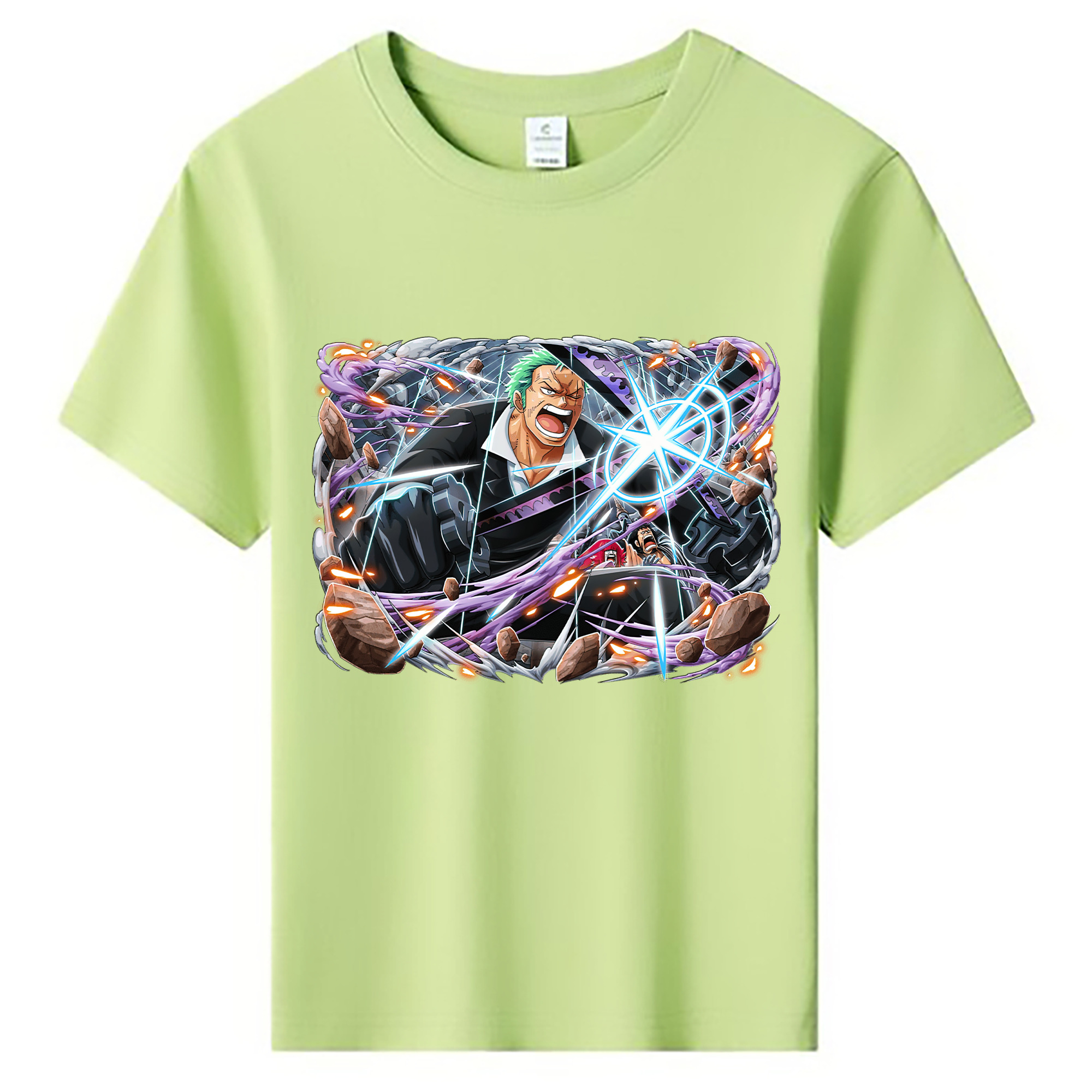 ワンピース ロロノア・ゾロ ONE PIECE Roronoa Zoro 綿100％キッズTシャツ（フロントプリント）